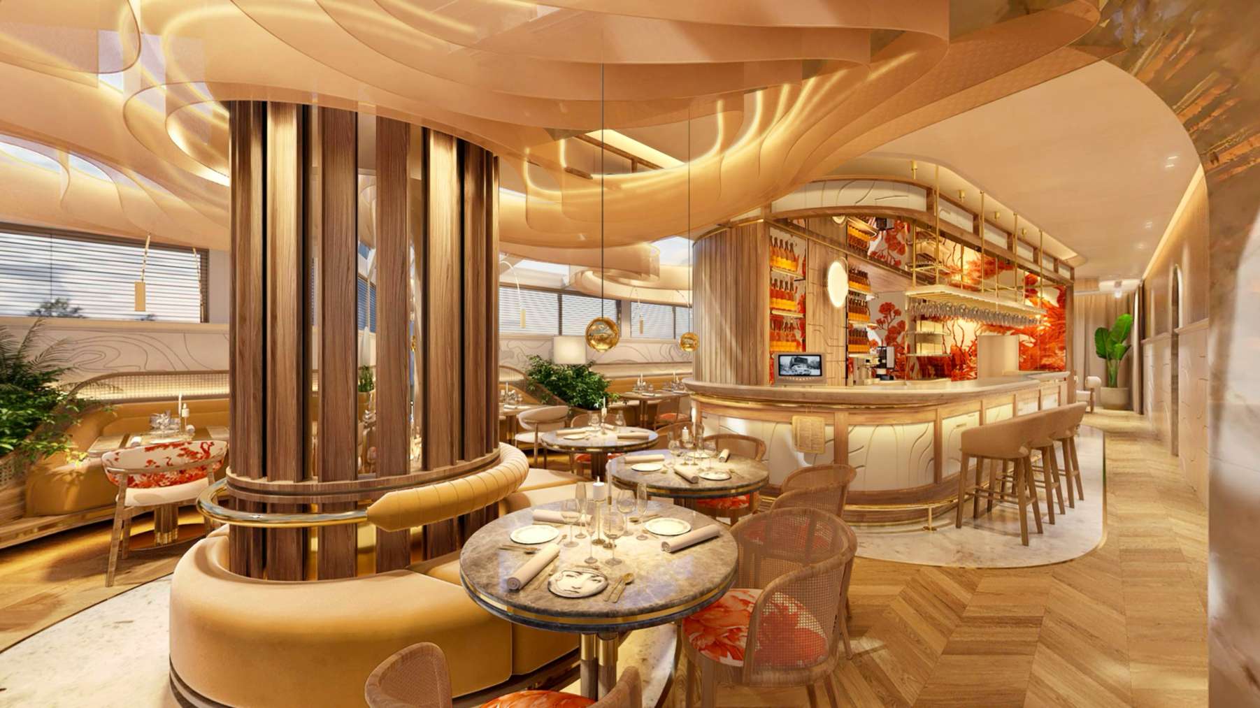 Barul cu iluminare călduroasă